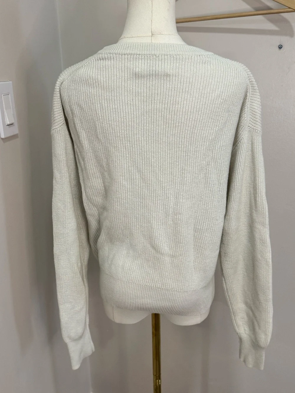 Aritzia Wilfred‎ White Knit Sweater Medium